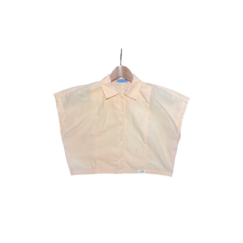 AWESOME 80's Vintage GUESS Peach Crop Top Shirt RARE XS S CALIFORNIA GIRL VIBE - Picture 6 of 11